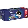 Felix Le Ghiottonerie in Gelatina 44 x 85 g Pacco misto - Pollo, Salmone, Merluzzo, Anatra