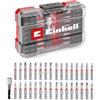 Einhell Set di punte originali Einhell M-CASE da 33 pezzi (per avvitatori a batteria / trapani con punte da 50 mm in acciaio S2, portapunte a cambio rapido in acciaio al carbonio, inclusa scatola di custodia)