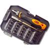 V8 Tools Set di punte di precisione BIT-0022 realizzate in cromo - vanadio. Include manico, prolunga (115 mm) e 20 punte (4 x 28 mm)