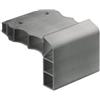 HETTICH 9229154 - Supporto per il montaggio della porta scorrevole per 3 diversi tipi di montaggio del profilo a 2 vie, in plastica, grigio, argento
