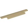 Furnipart Listello per maniglia, larghezza 395 mm, manico profilato, manico senza bordo sporgente, alluminio ottone spazzolato
