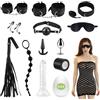 Ninonly 14 Pezzi Set Bondage SM Ninonly Sex Toys Bondage Kit Plug Anale Butt Plug Set per Principianti e Gli Esperti BDSM Bondage Kit di Costrizione Giocattoli Sessuali per Donne e Coppie Violetta