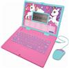 Lexibook, Unicorno, Computer Educativo Bilingue Francese/Inglese, Giocattolo per Bambini, 124 attività per Imparare Lingue, Matematica, Logica, Divertimento e Pianoforte, JC598UNIi1
