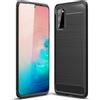FORCELL CUSTODIA B-CASE TPU SILICONE COVER CASE PER SAMSUNG GALAXY S20 4G 5G CARBON METAL BLACK