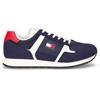 TOMMY HILFIGER Runner Casual Sneaker In Ecopelle E Tessuto Blu Notte - Uomo - Blu Notte
