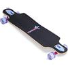 Muuwmi - Longboard compatta ABEC 7, con ruote luminose, multicolore, misura unica