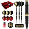 RED DRAGON Darts - Edizione per Il 50° Anniversario del Giocatore - Jonny Clayton 'The Ferret' 22g - Set di Freccette Professionali con Punta in Acciaio e tungsteno al 90% - Include voli e steli
