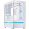 ASUS Prime AP202 White ARGB Mini Tower Vetro Temperato No-power mATX/Mini-ITX