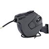KS Tools 515.3475 - Avvolgicavo per tubo aria compressa, 15 m | Avvolgitore aria e acqua 1/2 con tubo Ø13 mm, raccordo 3/8 - 15 m, colore: grigio, fissaggio a parete