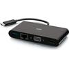 C2G Adattatore da USB-C a HDMI VGA RJ45 - Bianco compatibile con MacBook Pro/Air, iPad Pro/Air, Galaxy, Surface Pro, XPS ecc.