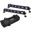 Eurolite Set 2x LED bar-6 QCL RGB barra UV soft-bag (2000660)