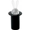 ALESSI PORTA STUZZICADENTI IN RESINA, RABBIT ASG16 NERO