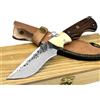 COLTELLO ARTIGIANALE DA CACCIA LAMA IN ACCIAIO BALESTRA LAMA FISSA COLLEZIONE