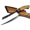 Maru COLTELLO ARTIGIANALE DA CACCIA LAMA FISSA IN ACCIAIO BALESTRA C70 BUSHCRAFT