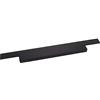 Furnipart Listello per maniglia, larghezza 145 mm, manico profilato, manico senza bordo sporgente, alluminio nero opaco spazzolato