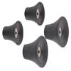 WAGNER - hooks4home - Set di ganci da parete di design TULIP 4 pezzi - Ø 38 x 24 mm e Ø 50 x 30 mm, plastica e acciaio zincato, nero - 17030024