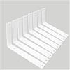 WINKER Staffe per mensole da parete da 25,4 cm, staffe a L, 8 pezzi, staffe resistenti per mensole in metallo bianco, rustiche, industriali, per scaffali di apertura fai da te, accessori per progetti inclusi