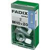 FADIX CAJA S 2 uds. TORNILLO METRICA CAB HEX +TUERCA CINC M10x20mm FADIX