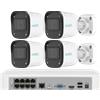 UNIARCH KIT videosorveglianza con 4 telecamere 4MP con audio NVR 8 canali 5MP HDD 1TB