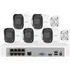 UNIARCH KIT videosorveglianza con 4 telecamere 4MP con audio NVR 8 canali 5MP HDD 1TB