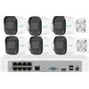 UNIARCH KIT videosorveglianza con 4 telecamere 4MP con audio NVR 8 canali 5MP HDD 1TB