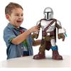 Fisher-Price Imaginext STAR WARS The Mandalorian XXL action figure giocattolo, personaggio snodabile alto oltre 40,6 cm con lanciatore per bambini e bambine dai 3 anni in su, HXT20