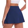 ThreeH Gonna Sportiva a Vita Alta per Le Donne con Tasche Pantaloncini allargare Elastico in Vita A-Line Pickleball Corsa Atletica Pantaloncini da Golf, Blu