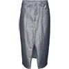 VERO MODA Vmveri HR Calf DNM Vi2464-Gonna da Donna Gonna Midi, Denim Blu Medio. Dettagli: Rivestimento Argento