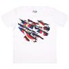 Marvel Capitan America strappato T-Camicia, Bianco, M Uomo