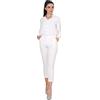Bonateks Deblmcpnts100052 Pantaloni Casual, Bianco, 50 Donna