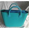 O bag Borsa Nuova Originale O bag - Col. TURCHESE Int. BLU Manici TURCHESE