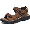 Fashion Sandali Uomo Vera Pelle Scarpe estive Fashion mare velcro Moda