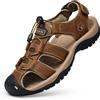 Fashion Sandali Uomo Vera Pelle Moda Scarpe estive Fashion mare velcro
