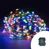 Wisdom Stringa 15 metri da 150 MicroLed Multicolore con cavo verde a batteria da esterno Wisdom