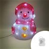 Wisdom Pupazzo di neve luminoso 3D 30 Led 26cm in acrilico a batteria Wisdom