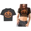 NO BRAND T-shirt rete zucca halloween maglietta donna taglia unica