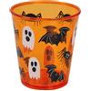 FIESTAS GUIRCAS Bicchiere teschio nero trasparente in plastica halloween