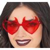 NO BRAND Occhiali demone halloween lenti rosse unisex