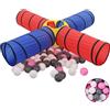 vidaXL Tunnel da Gioco per Bambini con 250 Palline Giocattolo Colori Diversi vidaXL