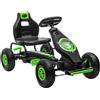 DecHome Go Kart a Pedali Bambini 5-12 Anni Metallo e PP 121x58x61 cm Verde/Nero DecHome