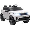 DecHome Macchina Elettrica per Bambini Land Rover Fari LED e Telecomando Bianco DecHome