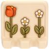 THUN, Poggia Mestoli Triplo In Ceramica, Collezione Happy Country, Ideale per la tua Cucina, 14 x 13,9 x 5 cm