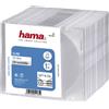 HAMA Custodie CD Slim Jewel Case SINGOLE Clear 1 posto, pacco da 25 - H51165