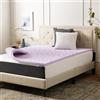 Lucid - Coprimaterasso in memory foam, 5 zone, 5 cm, colore: lavanda, Lavender, Completo