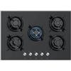 Piano Cottura Incasso Staylux A Gas 75cm 5 Fuochi Vetroceramica Nero