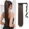 HMCEY Extension Capelli Coda Lunga 55 CM,Coda di Cavallo Liscia,Hair Extension Ponytail,Posticci per Capelli Sintetici,Parrucca Capello Lunghi con Coulisse,Faux Locs Crochet per Donna, Ragazze