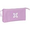 safta Munich Basic - Astuccio triplo, astuccio per bambini, ideale per bambini in età scolastica, comodo e versatile, qualità e resistenza, 22 x 3 x 12 cm, colore lilla, viola, Estándar, Casual