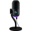 Logitech G Yeti GX Dynamic Microfono a condensatore RGB per gaming con LIGHTSYNC, microfono USB per streaming, supercardioide, Plug and Play USB per PC/Mac - Nero