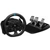 Logitech G G923 volante da corsa e pedali con ritorno di forza TRUEFORCE fino a 1000 Hz, design di guida reattivo, controllo con doppia frizione e rivestimento del volante per PS5, PS4, PC e Mac -Nero
