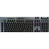 Logitech G G915 X LIGHTSPEED Tastiera gaming wireless profilo ribassato, copritasti in PBT bicomponente, tasti completamente programmabili, switch GL Red Linear, PC/Mac, Layout US QWERTY - Nero